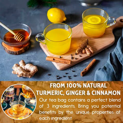 100% Natural Turmeric Ginger Cinnamon Tea