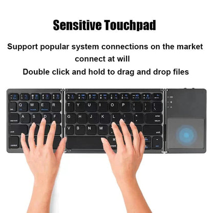 Foldable Bluetooth Keyboard with Touchpad