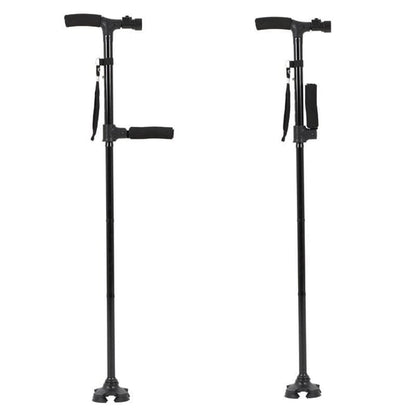 Aluminum alloy with LED light non-slip foldable walking stick