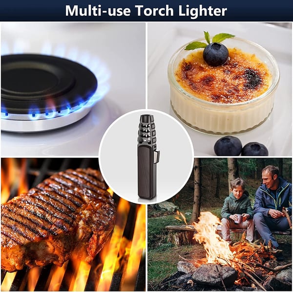 🔥Windproof Straight Torch Blue Flame Lighter