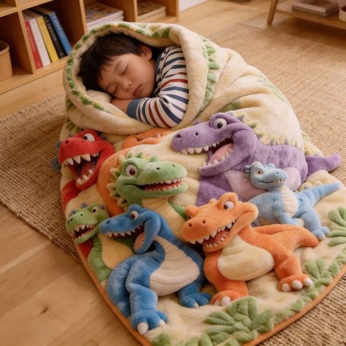 3D Dinosaur Blanket for Kids – Ultra Soft Flannel Throw