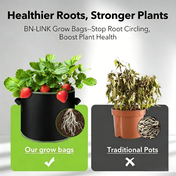 Heavy-duty breathable fabric planters with handles for vegetables, flowers, and fruit 🪴
