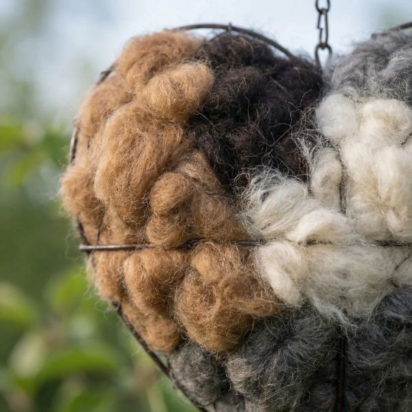🕊️ Handmade Alpaca Fiber Bird Nesting Heart for Birds