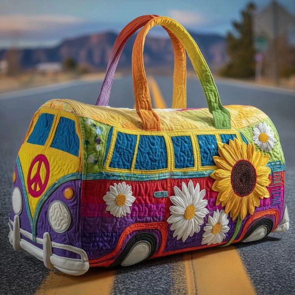 Hippie Journey Quilted Duffle Bag - Unique Edition