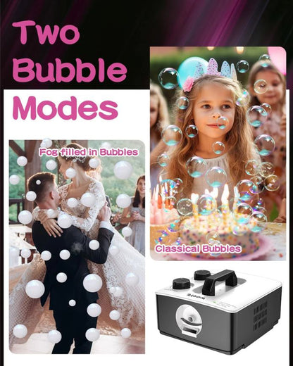 Fog + Bubble Combo Machine – Make Every Party Magical!