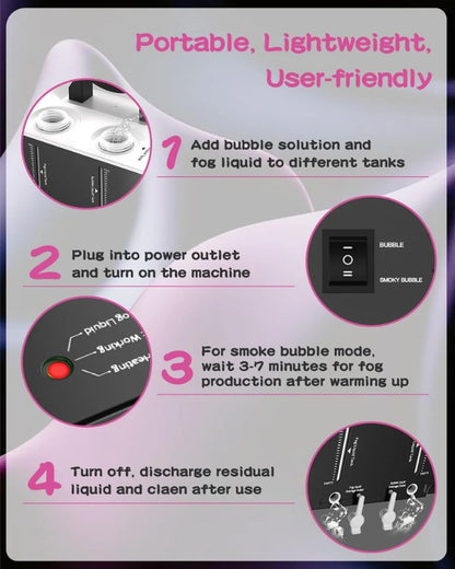 Fog + Bubble Combo Machine – Make Every Party Magical!