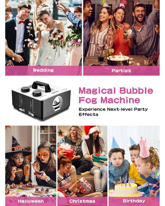 Fog + Bubble Combo Machine – Make Every Party Magical!