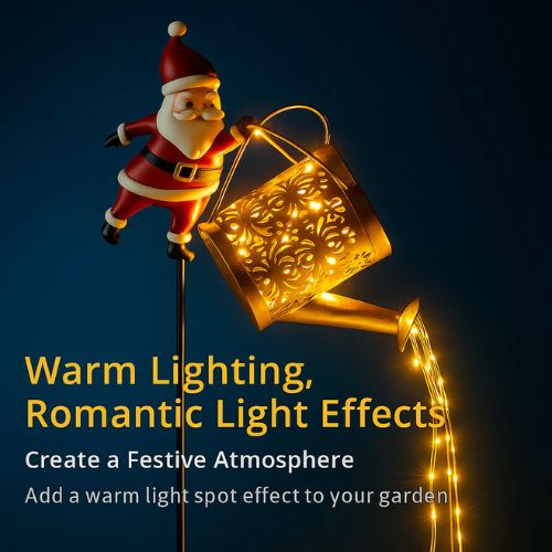 🎅 Santa's Magical Solar Watering Can Light ✨
