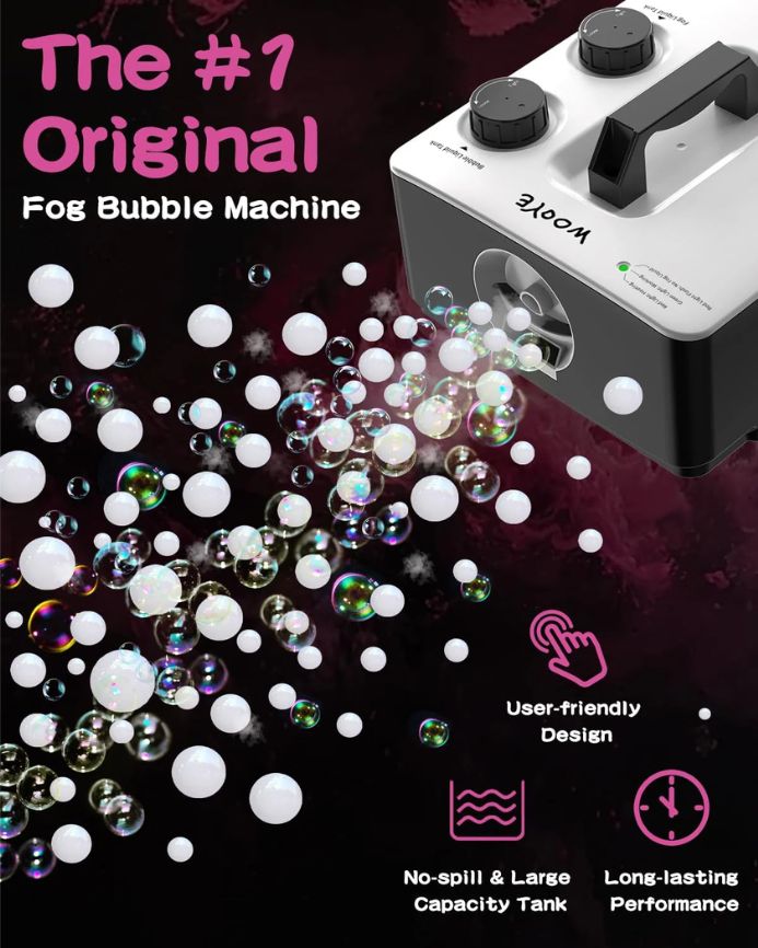 Fog + Bubble Combo Machine – Make Every Party Magical!