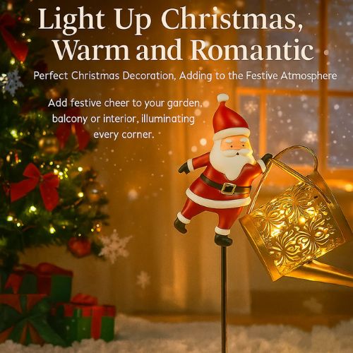 🎅 Santa's Magical Solar Watering Can Light ✨