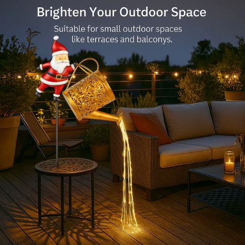 🎅 Santa's Magical Solar Watering Can Light ✨