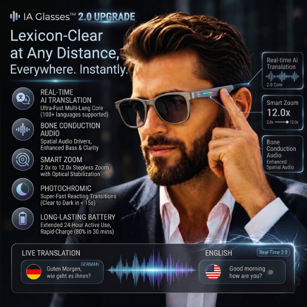 IA Glasses™ Upgrade Your Lenses AI-powered Adaptive Glasses 2027