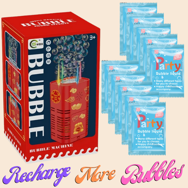 🎁Reusable-Fireworks Bubble Machine - Recharge more Bubbles