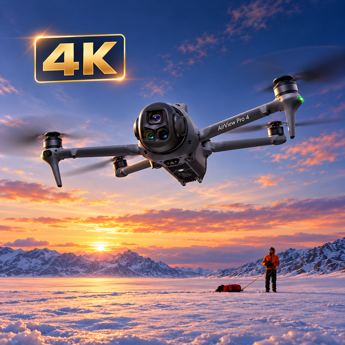 AirView 4 Pro - Easy to fly Long-lasting Battery