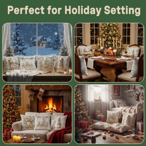 ⏰Last day⚡More than 50,000 sold! 💕Anti-allergic Christmas Themed Cushions🎁