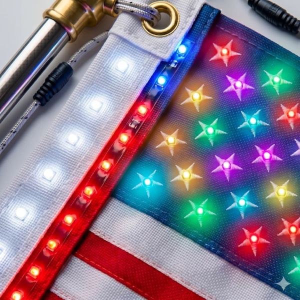 Last Day 49% OFF🔥 🦅 Illuminated 250th Anniversary USA Commemorative Flag - Premium LED Edition (3x5 Ft) -Bestseller