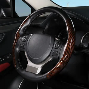 Carbon fiber silicone anti-slip car steering wheel cover universal type