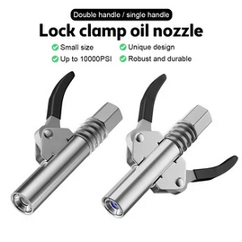 Strong Lock on Grease Couplers with Spring Flex Hose