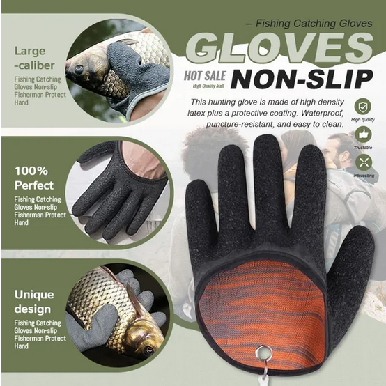 Blissfish™-Fishing Catching Gloves Non-slip Fisherman Protect Hand