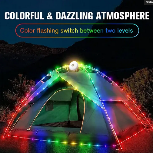 Multifunctional LED Outdoor Camping Colorful Atmosphere String Lights