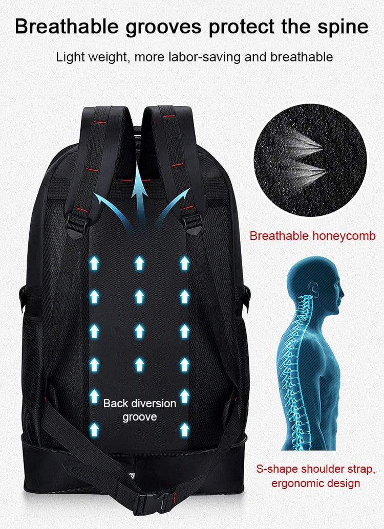 Expandable large-capacity oxford backpack