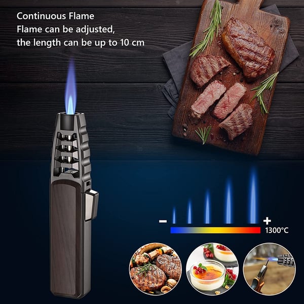 🔥Windproof Straight Torch Blue Flame Lighter