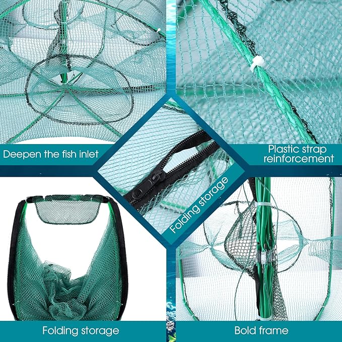 🐟Hand Cast Cage for Catching Fish Shrimp Crabs and Crawfish🐟