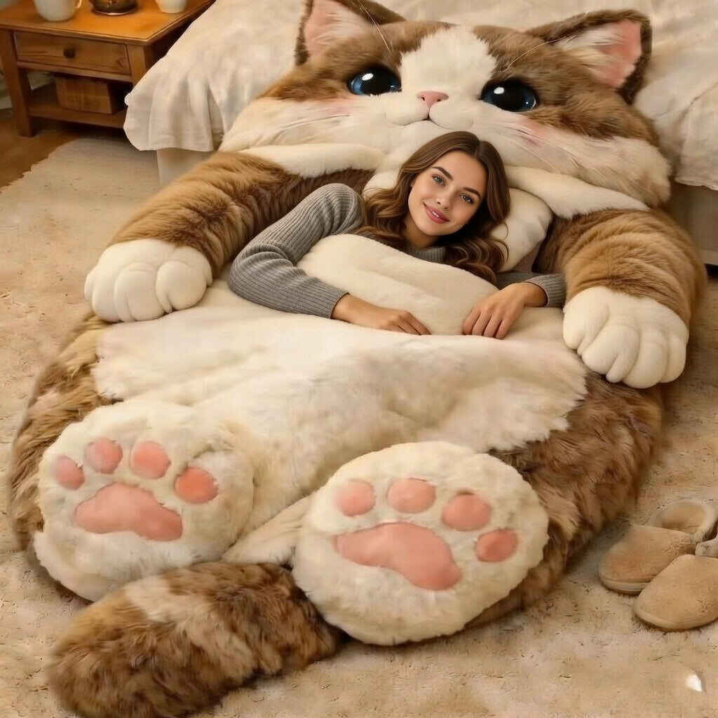 🔥Hot Sale 49% off🌟🐱 Fluffy cat sleeping bag– Soft, Warm & Purrfectly Cozy😴💤