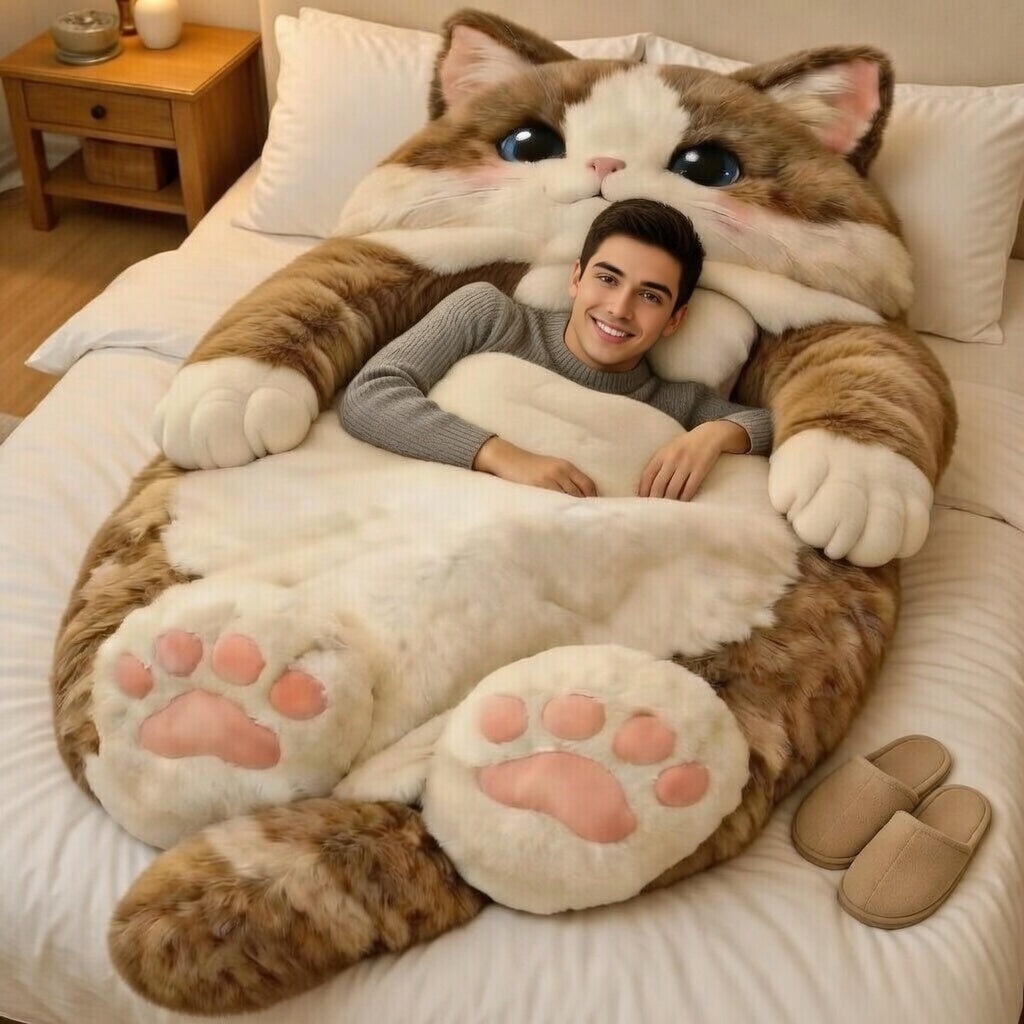 🔥Hot Sale 49% off🌟🐱 Fluffy cat sleeping bag– Soft, Warm & Purrfectly Cozy😴💤