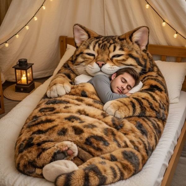 🔥Hot Sale 49% off🌟🐱 Fluffy cat sleeping bag– Soft, Warm & Purrfectly Cozy😴💤