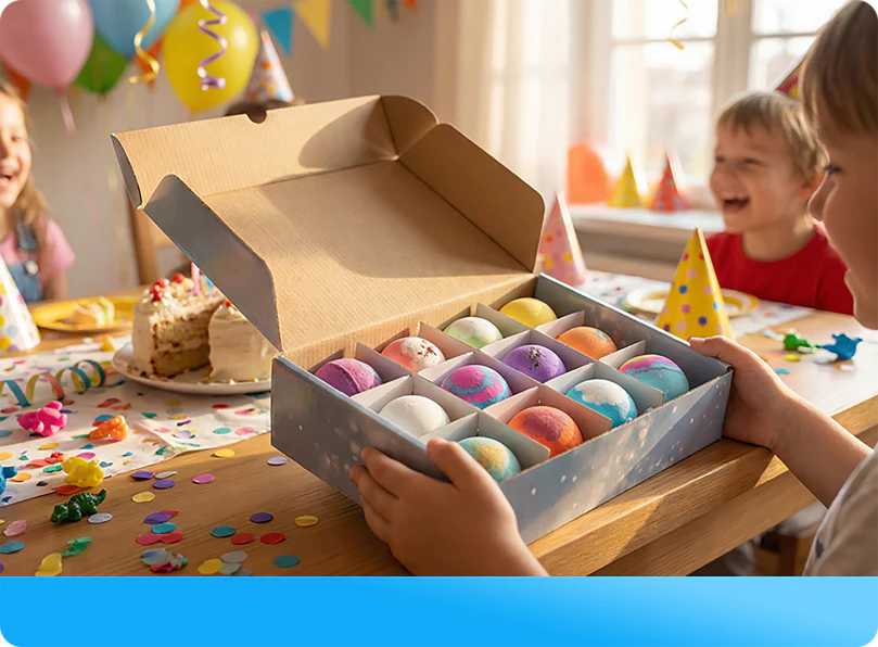 Bath Bombs + Surprise Ocean Toys Inside (Gift Box)