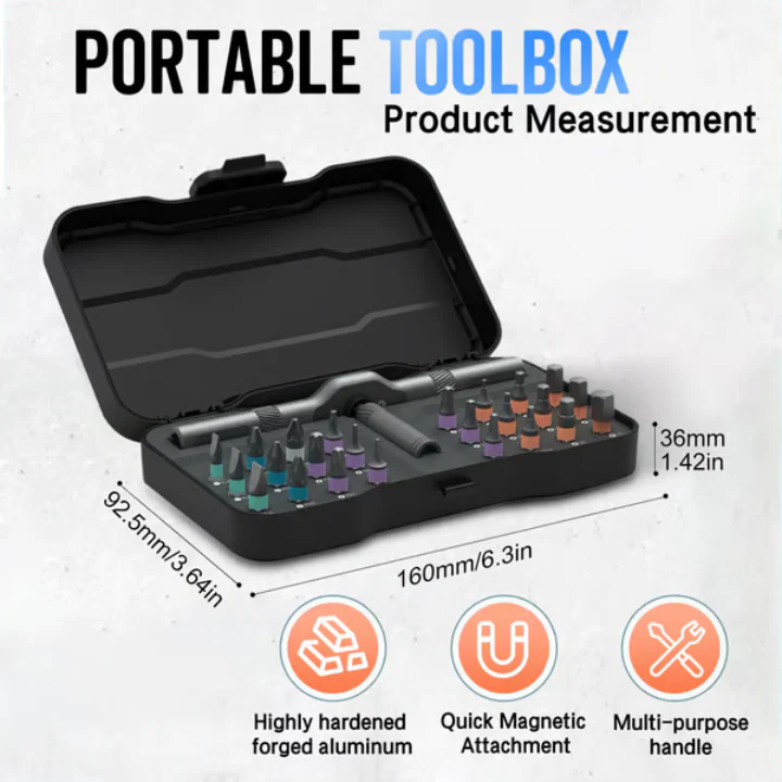 24-in-1 Multi-Purpose Magnetic Ratchet Screwdriver & Wrench Set
