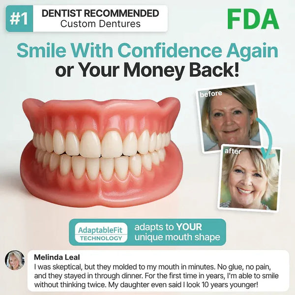 "🎁Ends Today: 70% OFF! ⏰Yagoo™ Medical Full Denture with Strong Suctiond🦷Obtain American Dental Association (ADA) Certification