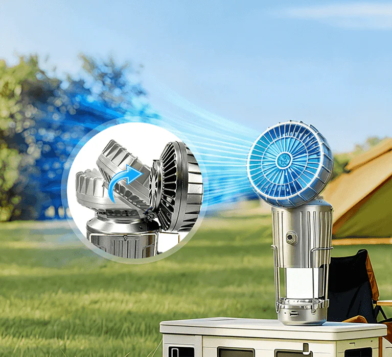 Portable LED Camping Lantern With Fan