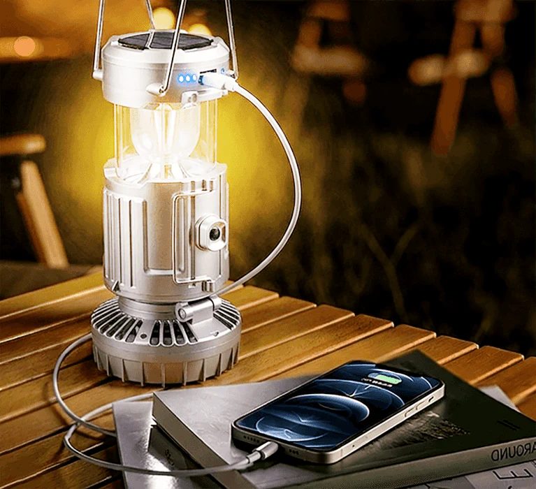 Portable LED Camping Lantern With Fan