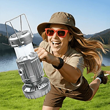 Portable LED Camping Lantern With Fan