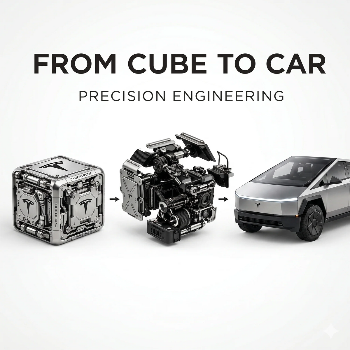 Mechanical Transformation Cube - Tesla CyberTruck