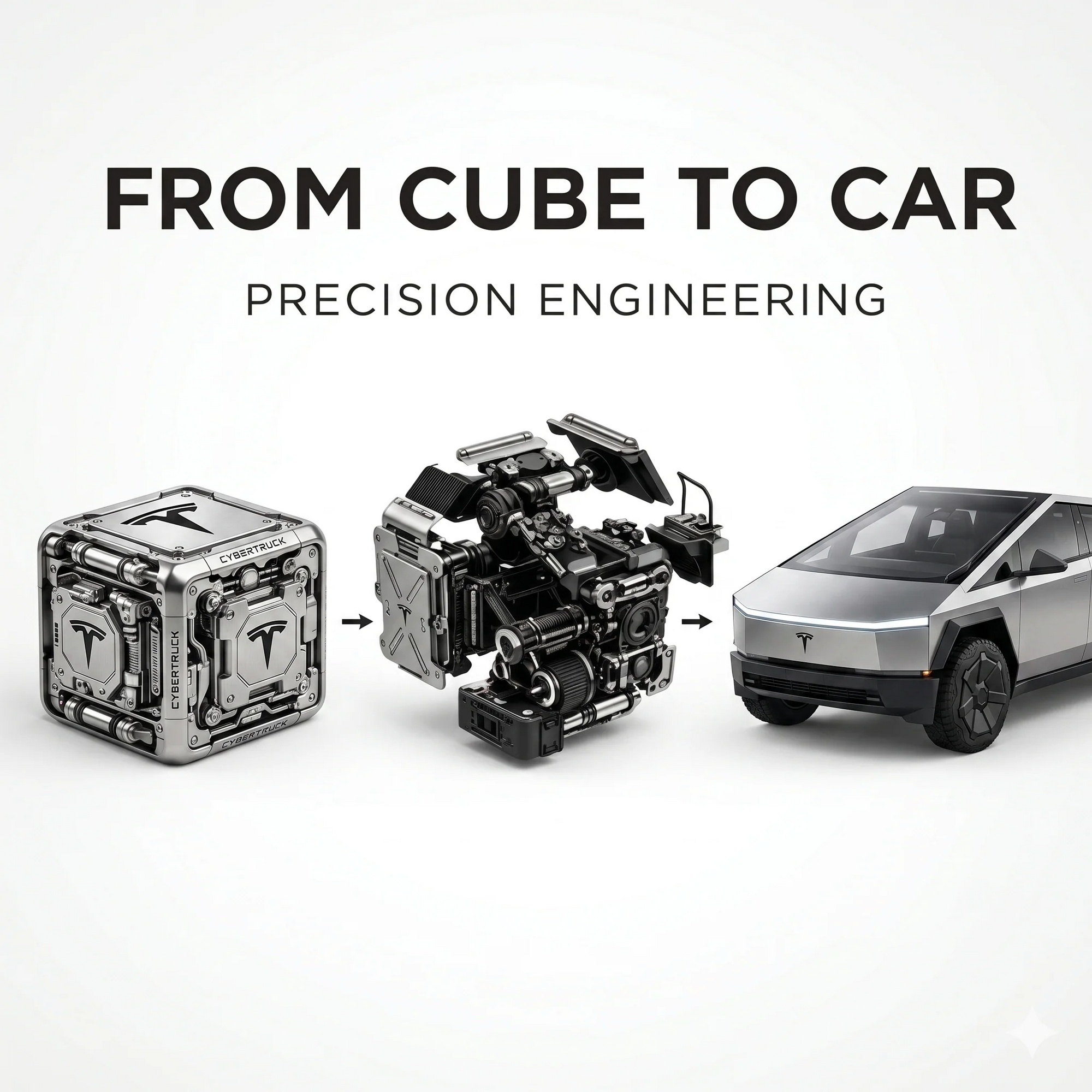 Mechanical Transformation Cube - Tesla CyberTruck