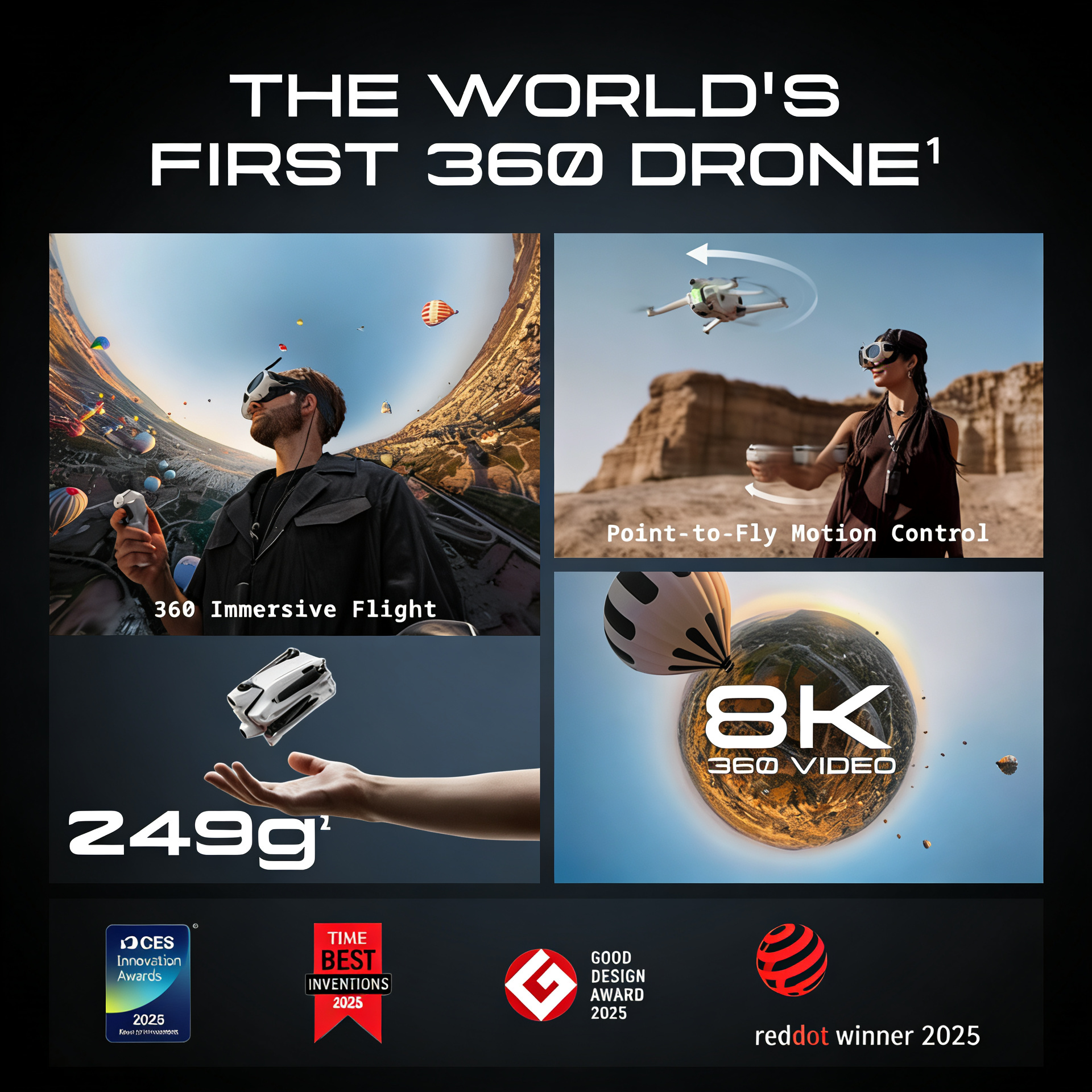 A1-360 SkyFloat Drone with 8K Camera