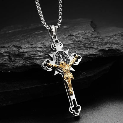 🙏ST.Benedict Protection Cross Power Pendant Necklace