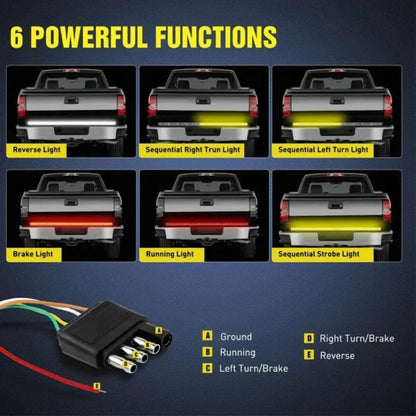 LED tailgate lights, turn signals and driving and reversing lights