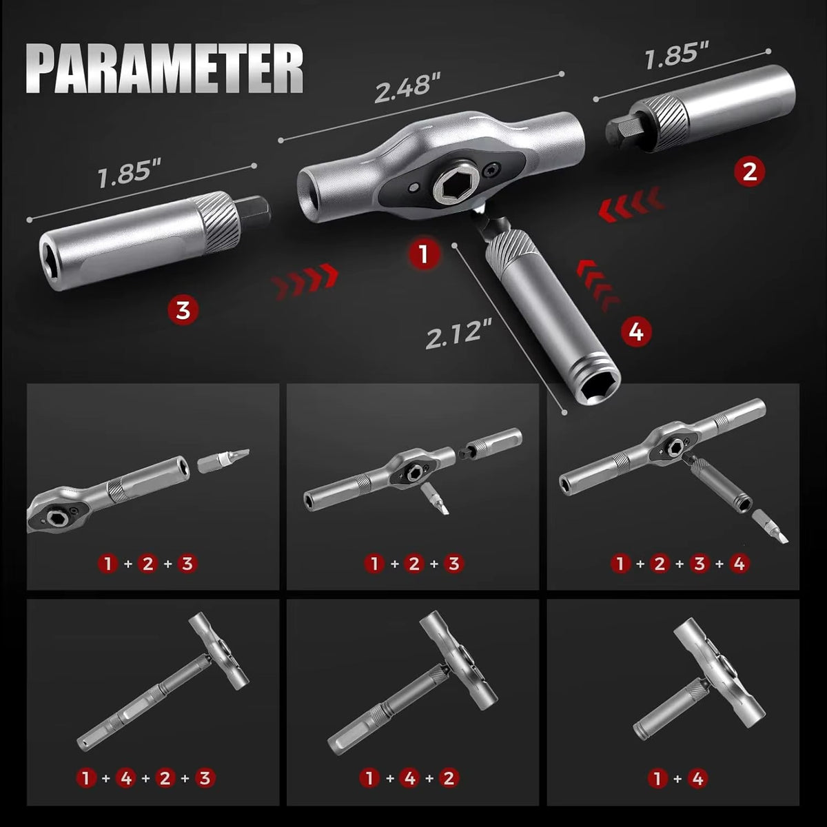 24-in-1 Multi-Purpose Magnetic Ratchet Screwdriver & Wrench Set