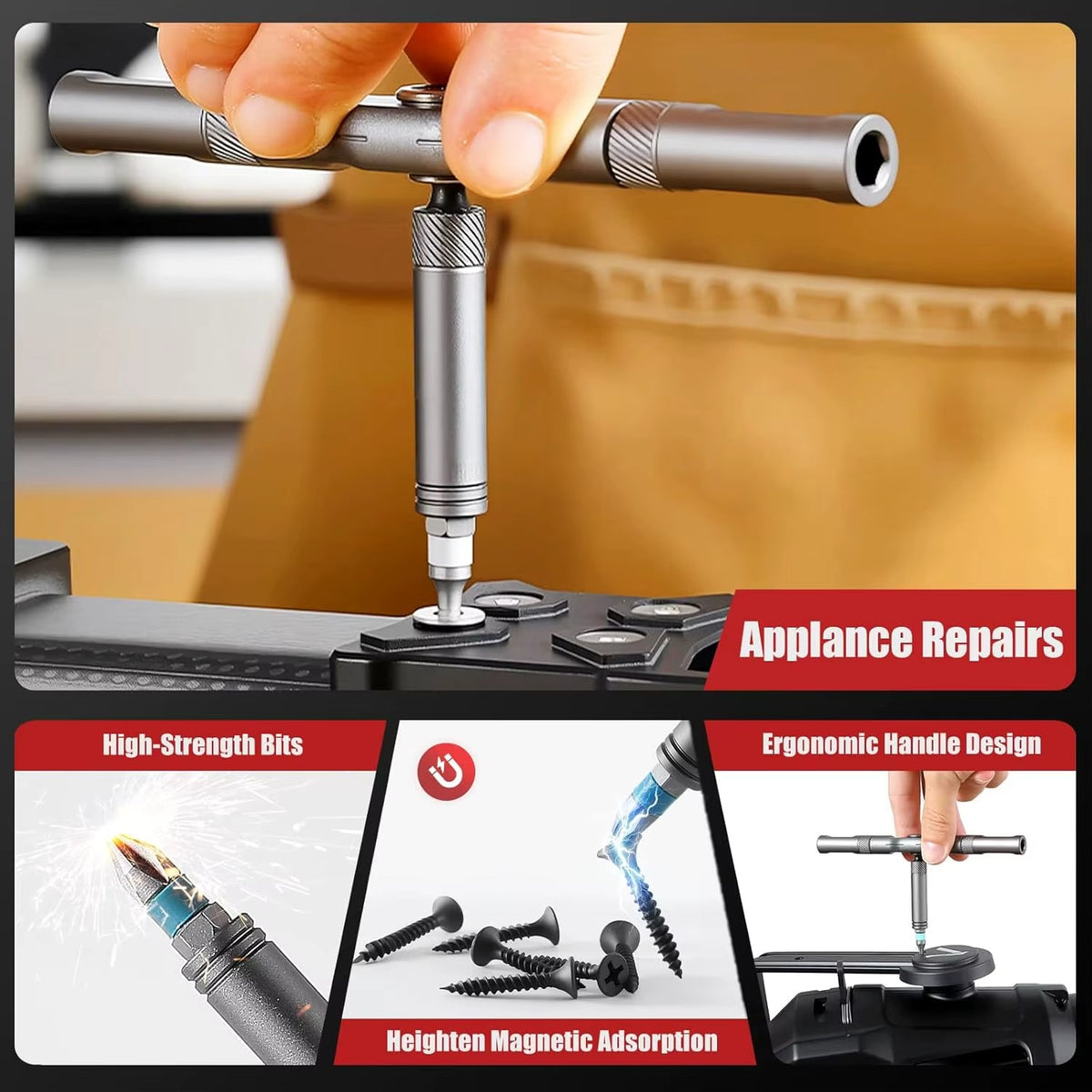 24-in-1 Multi-Purpose Magnetic Ratchet Screwdriver & Wrench Set
