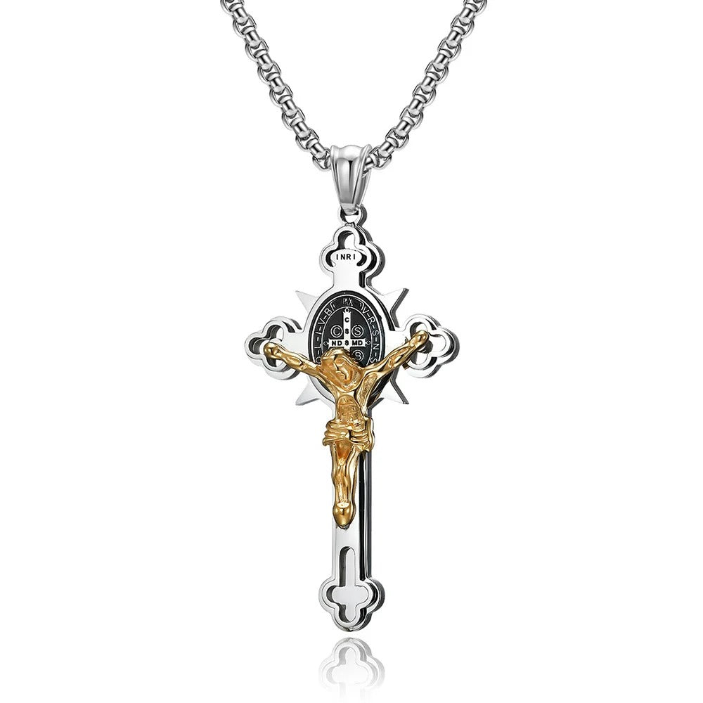 🙏ST.Benedict Protection Cross Power Pendant Necklace